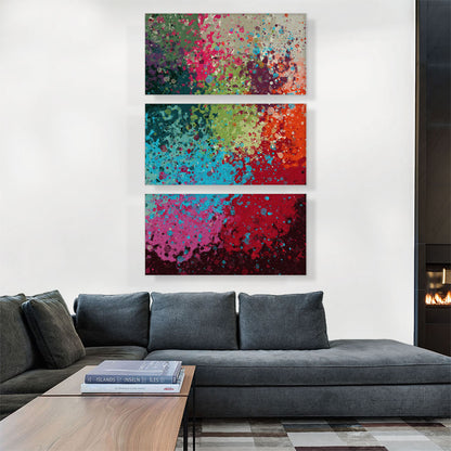 Red Pink Green Teal Splatter Modern