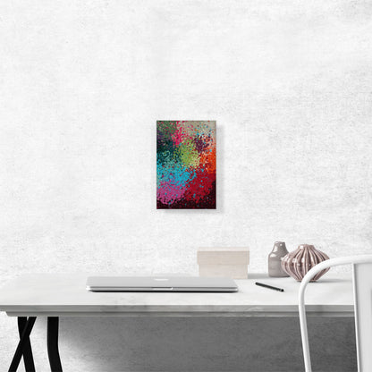 Red Pink Green Teal Splatter Modern