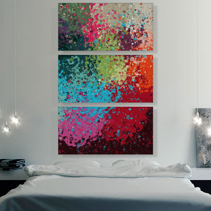 Red Pink Green Teal Splatter Modern