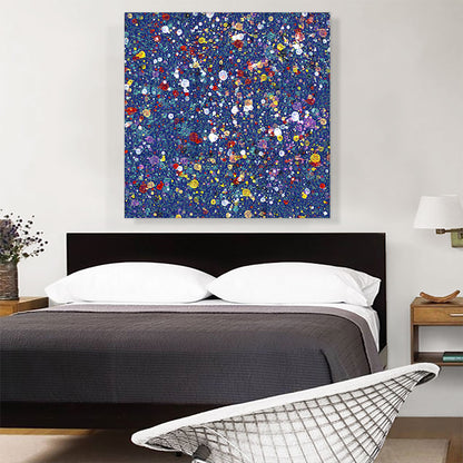 Red White Yellow Circles on Purple Modern