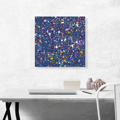 Red White Yellow Circles on Purple Modern