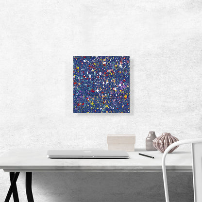 Red White Yellow Circles on Purple Modern