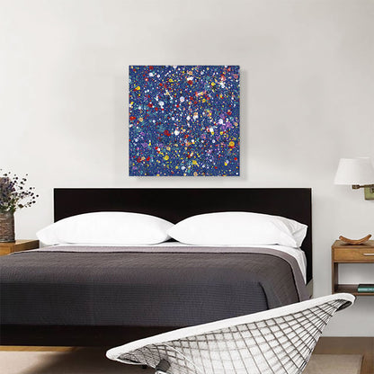 Red White Yellow Circles on Purple Modern