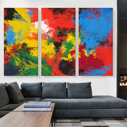 Red Yellow Blue Green Modern Rectangle