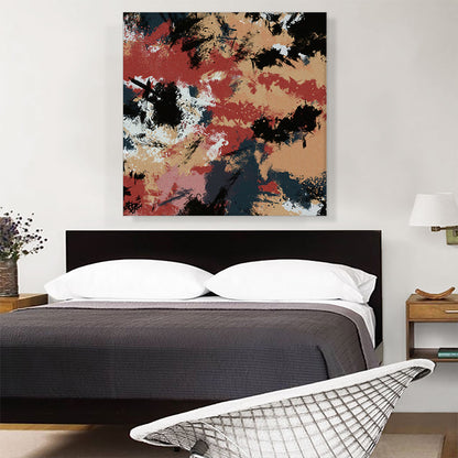 Tan Gray Burgundy Peach Modern