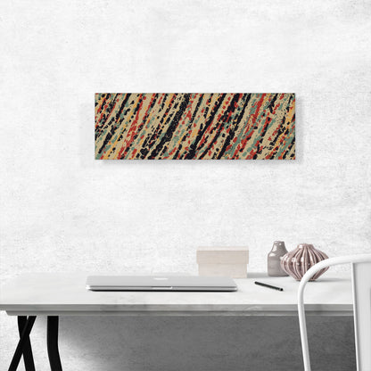 Tan Magenta Black Yellow Lines Modern Panoramic