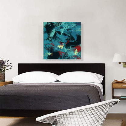 Teal Black Maroon Gray Modern Square