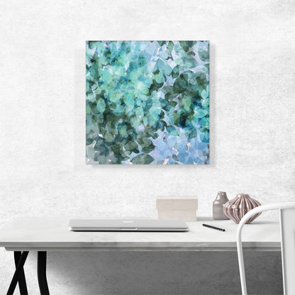 Teal Blue Green Petals Modern