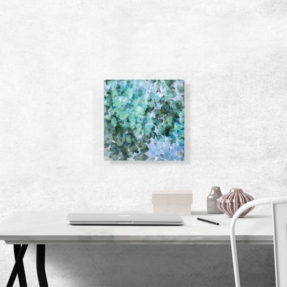 Teal Blue Green Petals Modern