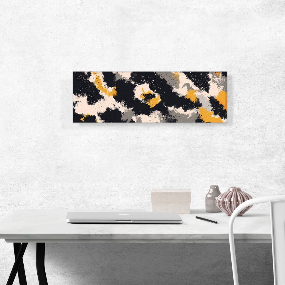 Yellow Black Tan Camouflage Pattern Panoramic