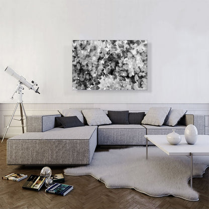 Black Gray White Petals Rectangle
