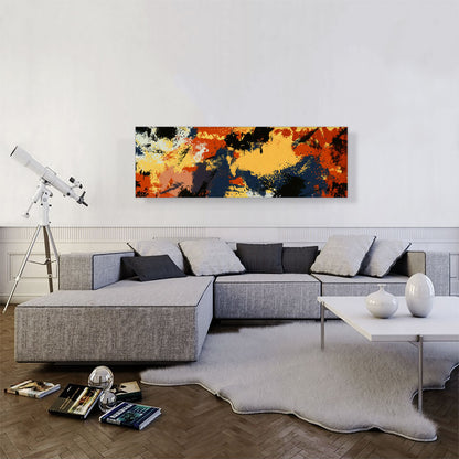 Yellow Orange Black White Modern Panoramic