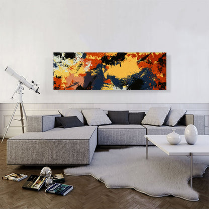Yellow Orange Black White Modern Panoramic