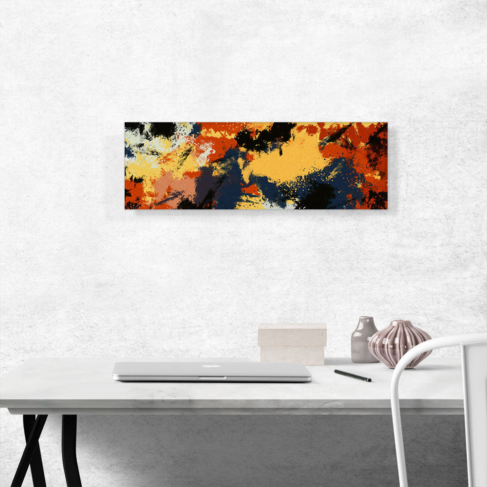 Yellow Orange Black White Modern Panoramic