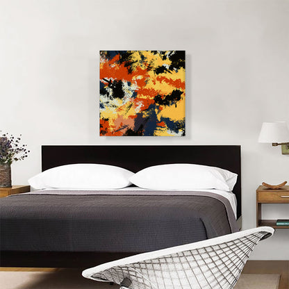 Yellow Orange Black White Modern Square