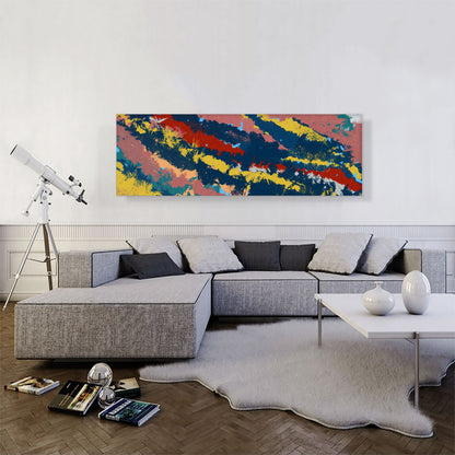 Yellow Red Pink Scrapes Modern Panoramic