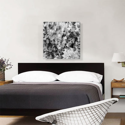 Black Gray White Petals Square