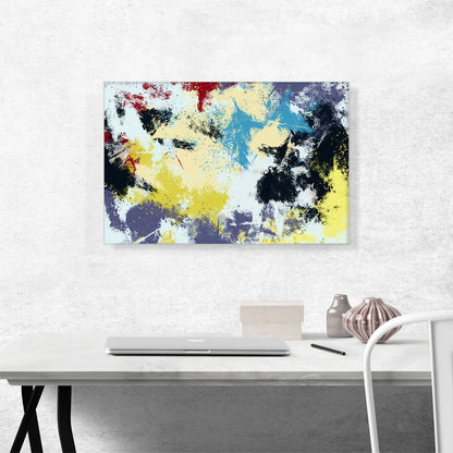 Yellow Teal Cherry White Black Modern