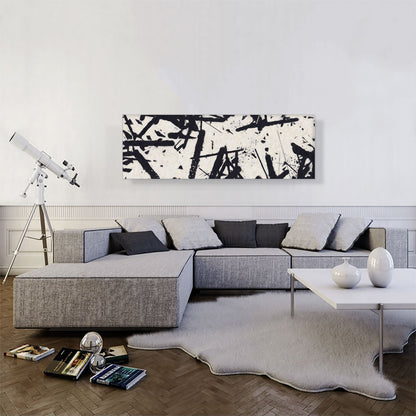 Black Lines on White Modern Panoramic