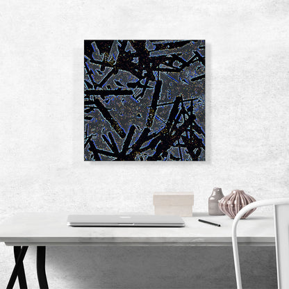 Black Lines Yellow Dots on Gray Modern