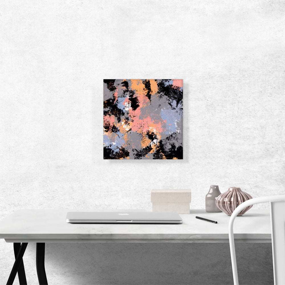 Black Pink Purple Gray Modern Square