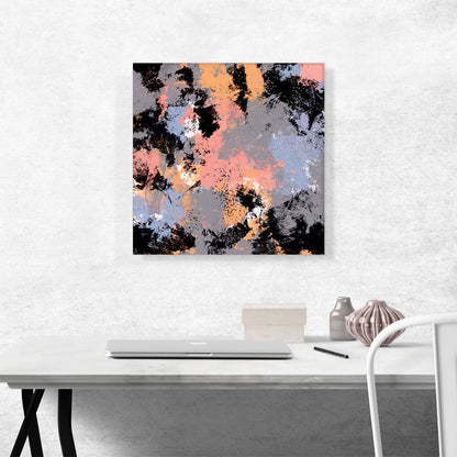 Black Pink Purple Gray Modern Square