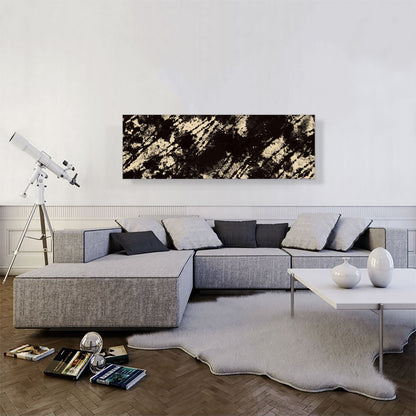 Black Tan Splatter Modern Panoramic