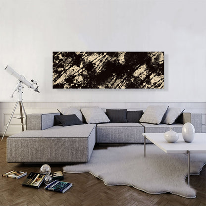 Black Tan Splatter Modern Panoramic