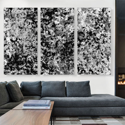 Black White Gray Splatter Modern