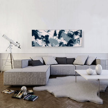 Blue Gray White Modern Panoramic