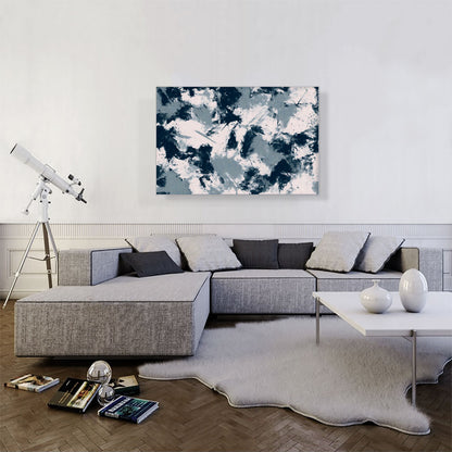 Blue Gray White Modern Rectangle