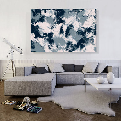 Blue Gray White Modern Rectangle