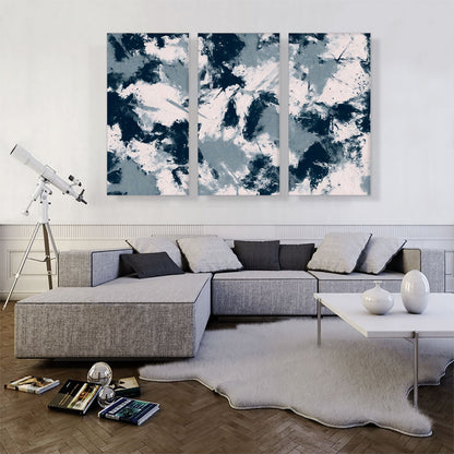 Blue Gray White Modern Rectangle