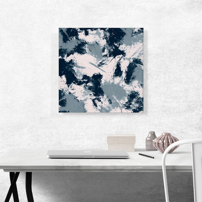 Blue Gray White Modern Square