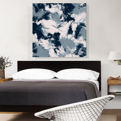 Blue Gray White Modern Square