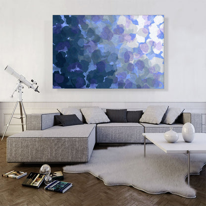 Blue Purple Navy Spots Modern Rectangle