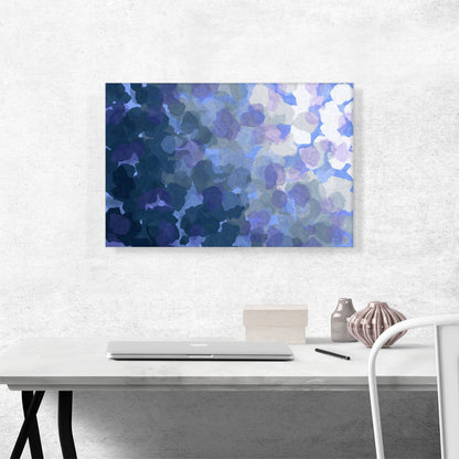 Blue Purple Navy Spots Modern Rectangle