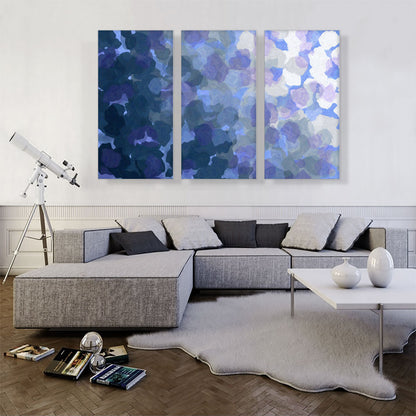 Blue Purple Navy Spots Modern Rectangle