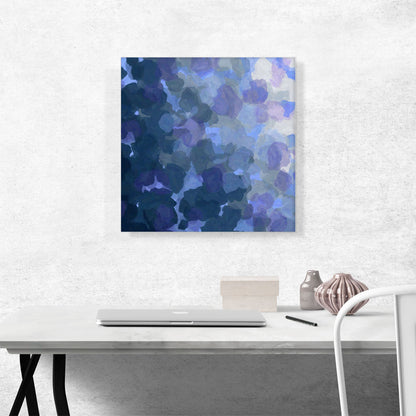 Blue Purple Navy Spots Modern Square