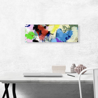 Blue Red Yellow Black Modern Panoramic