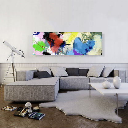Blue Red Yellow Black Modern Panoramic