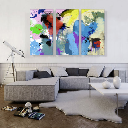 Blue Red Yellow Black Modern Rectangle