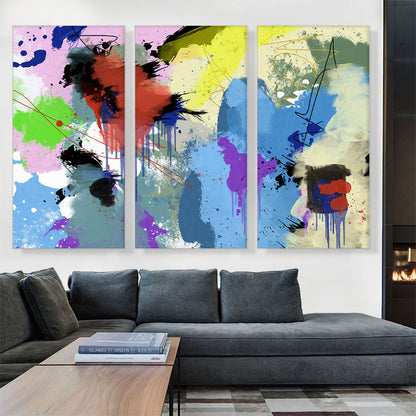 Blue Red Yellow Black Modern Rectangle