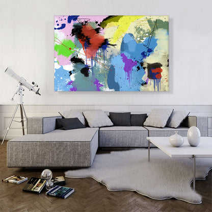 Blue Red Yellow Black Modern Rectangle