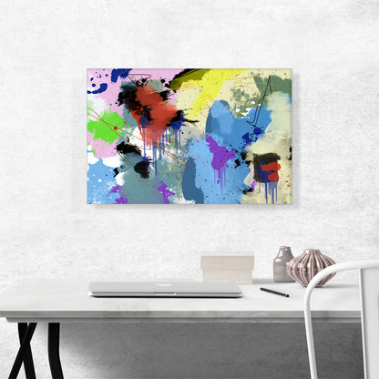 Blue Red Yellow Black Modern Rectangle