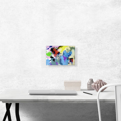 Blue Red Yellow Black Modern Rectangle