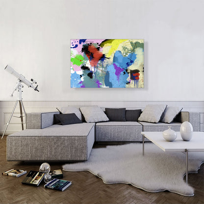 Blue Red Yellow Black Modern Rectangle