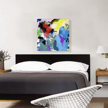 Blue Red Yellow Black Modern Square