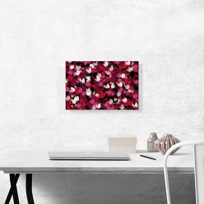 Cherry Pink Red White Modern Rectangle