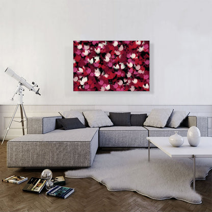 Cherry Pink Red White Modern Rectangle